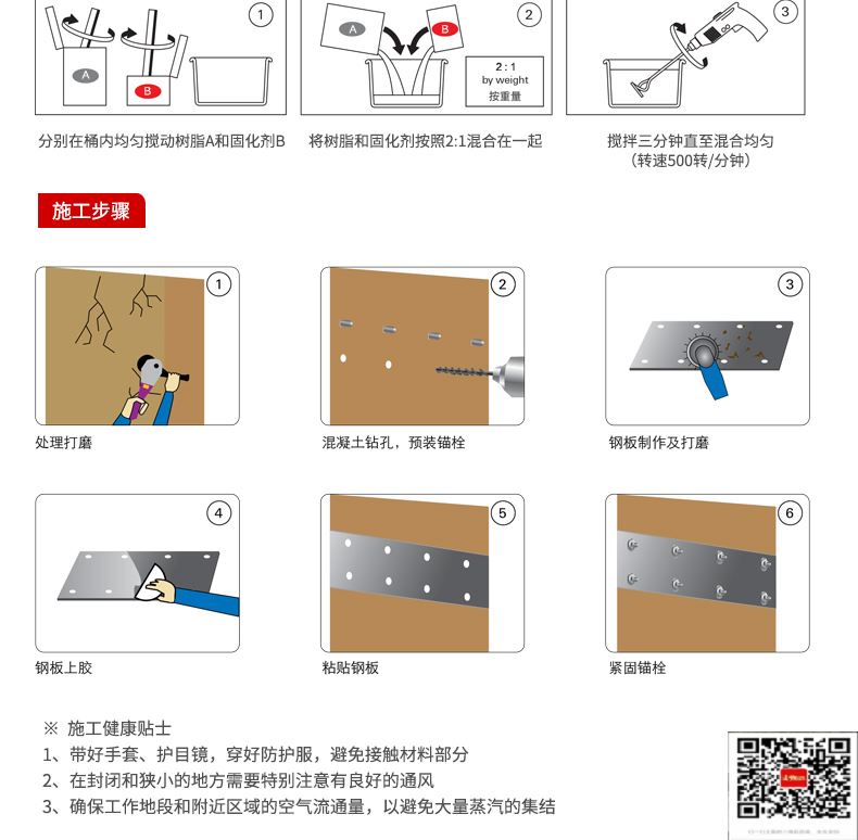 包钢曲水粘钢加固施工过程